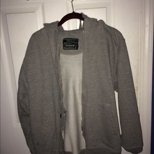 Gray zip up sweatshirt